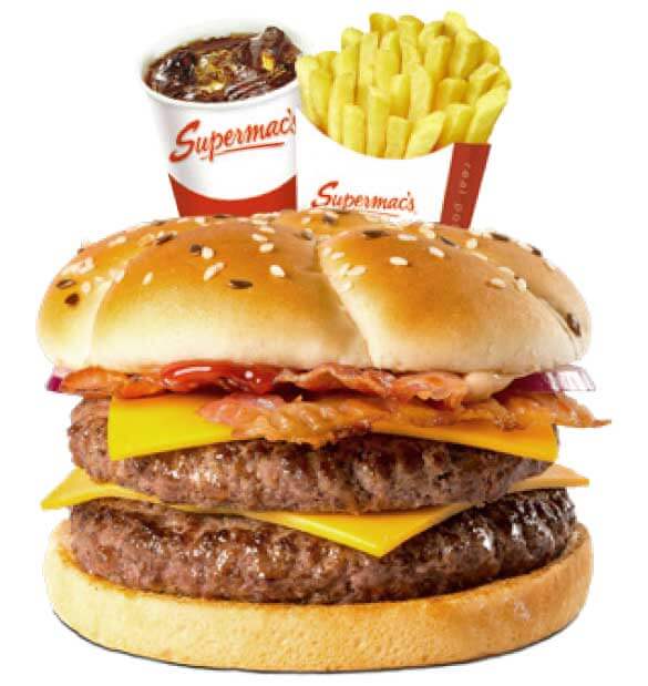 5oz Bacon & Cheese Burger Meal - Fresh Range
