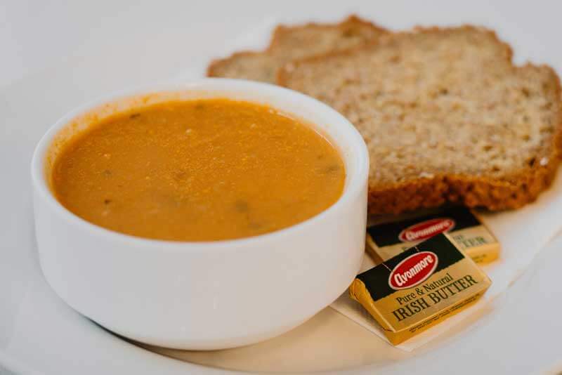 Soup and brown bread